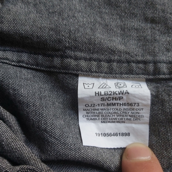 Wrangler Comfort Flex Charcoal Denim Button Up - Picture 8 of 12